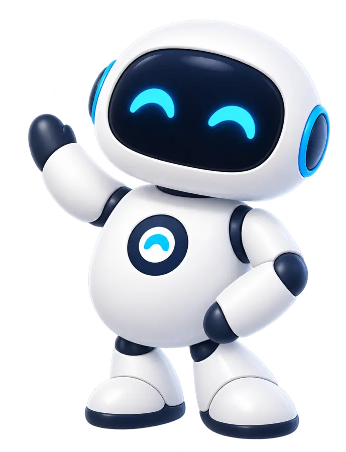 Lonco, el robot mascota, saludando
